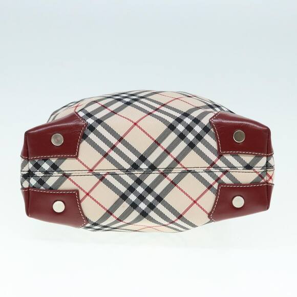 Burberry Nova Check Blue Label Hand Bag Nylon Beige Red - Picture 5 of 16